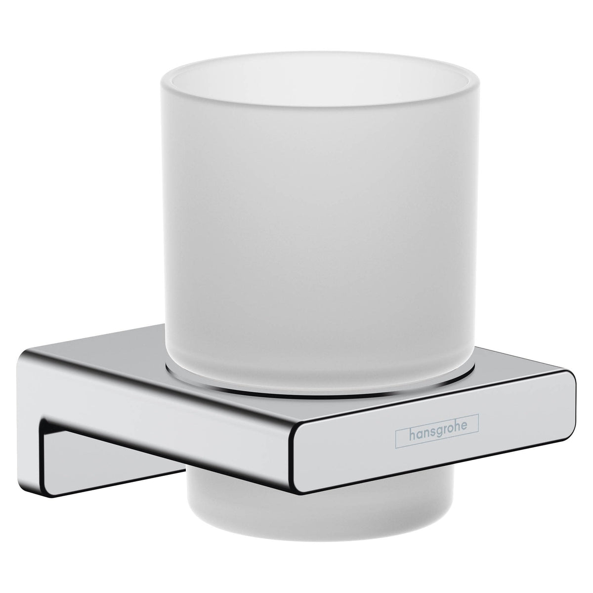 hansgrohe AddStoris Toothbrush Tumbler in Chrome 4-inch Accessories in Chrome, 41749000