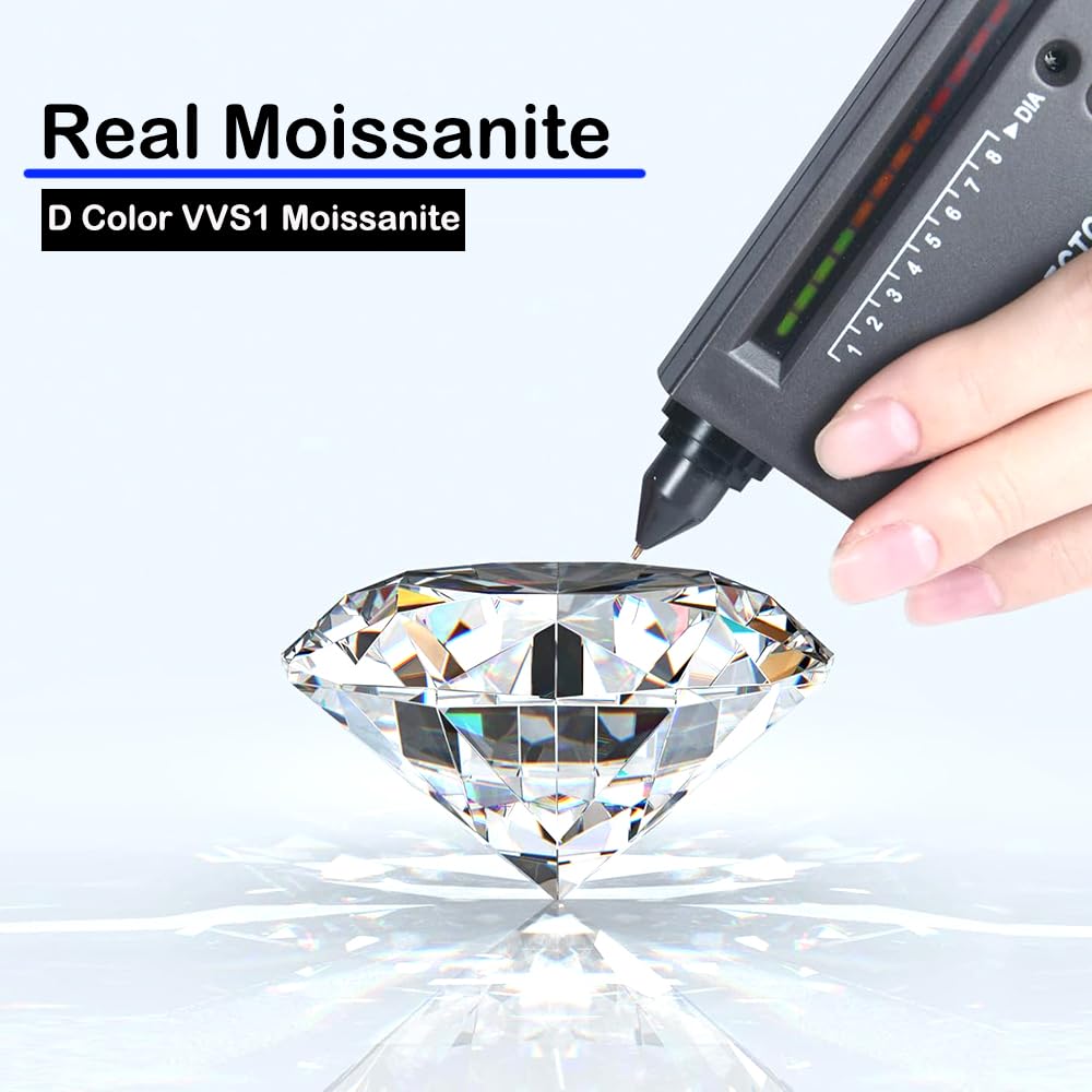 Wedding Stud Earrings for Women Men Total 2ct Moissanite - Laboratory Diamond S925 Silver Earrings Jewelry (6.5MM 1ct X2)