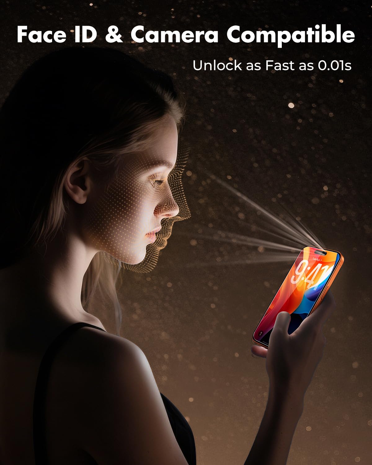 UNBREAKcable 2-Pack Screen Protector for iPhone 16e/13/13 Pro/14, Double Shatterproof Tempered Glass [Easy Installation] [9H Hardness] [99.99% HD] [Case Friendly] for Apple 13 Pro/13/14/16e 6.1 inch