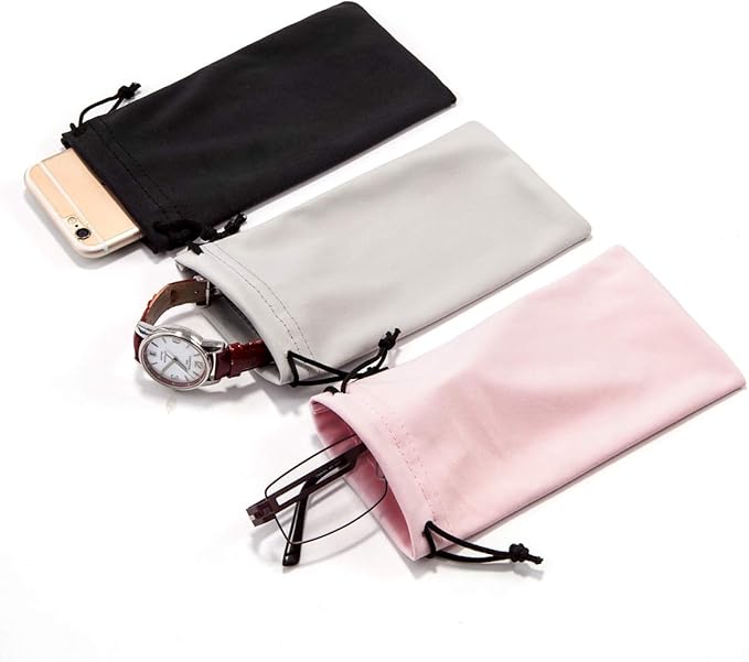 TRIUMPH VISION Soft Eyeglass Pouch 3 Pack
