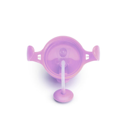 Munchkin Click Lock Tip & Sip Straw Cup Set| Baby & Toddler Sippy Cups with Straw| BPA Free Non Spill Cup| Dishwasher Safe Baby Straw Cup| Weighted Straw Childrens Cups| 7oz/207ml| 2 Pack| Pink/Purple