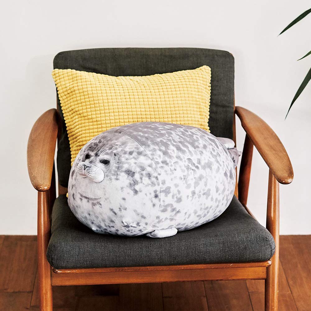 RUNYA Blob Seal Pillow Cute Chubby Seal Plush Toy Stuffed Animals