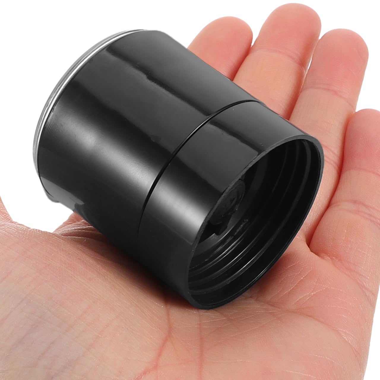 OKUMEYR Stainless Steel Grinder Cap Covers for Salt Pepper Mills Adjustable Spice Grinder Lid Covers Manual Kitchen Spice Jar Tops Easy to Clean 2 Pack Compact 1.88X1.81X1.77 Inch