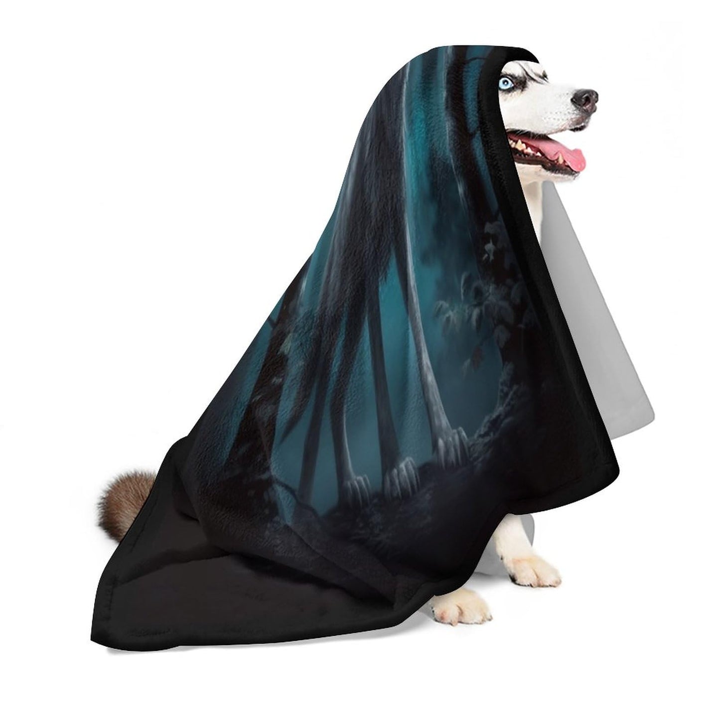 Joyidec Wolf Tree Dark Night Super Soft Winter Comfy Throw Blanket Flannel Fleece Lightweight Blanket for Couch Car Bed 50x60 in