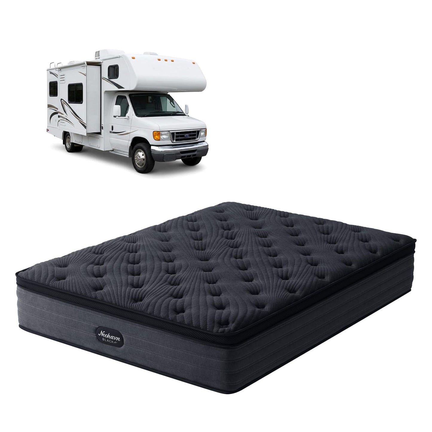 Neohavn Short Queen Mattress,12 Inch Cooling Gel Memory Foam - Medium Firm Hybrid RV Mattress in a Box,Fiberglass-Free, Soft Knit Cooling Cover, Motion Isolation, CertiPUR-US Certified