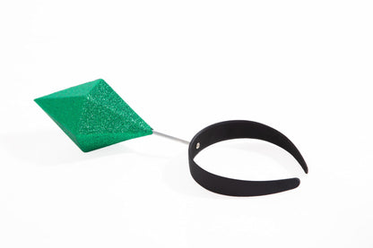 Cosplaya Diamond Shape Costume for Women Mens Headband Adult Hat Headpiece Green Halloween Cosplay Accessories