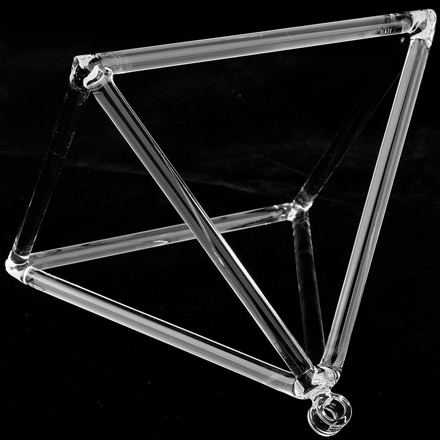 KACYDI Clear Quartz Crystal Singing Pyramid (3-20 Inch) Healing Musical Instrument with Carry Case Bag for Sound Healing Meditation