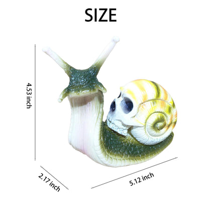Funny Snail Garden Statues Halloween Skull Snail Decoration Resin Sculpture Decorations Novelty Gift for Desk Indoor Outdoor Yard