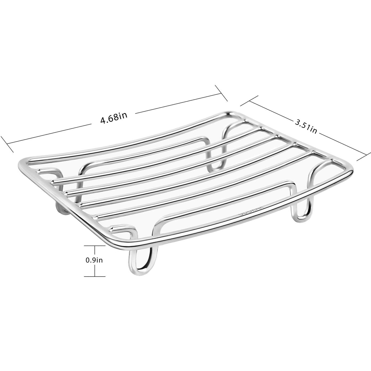 GUUKAR Bar Soap Dish Holder for Shower Bathroom Stainless Steel Rust Proof Self Draining, Chrome-2 Pack