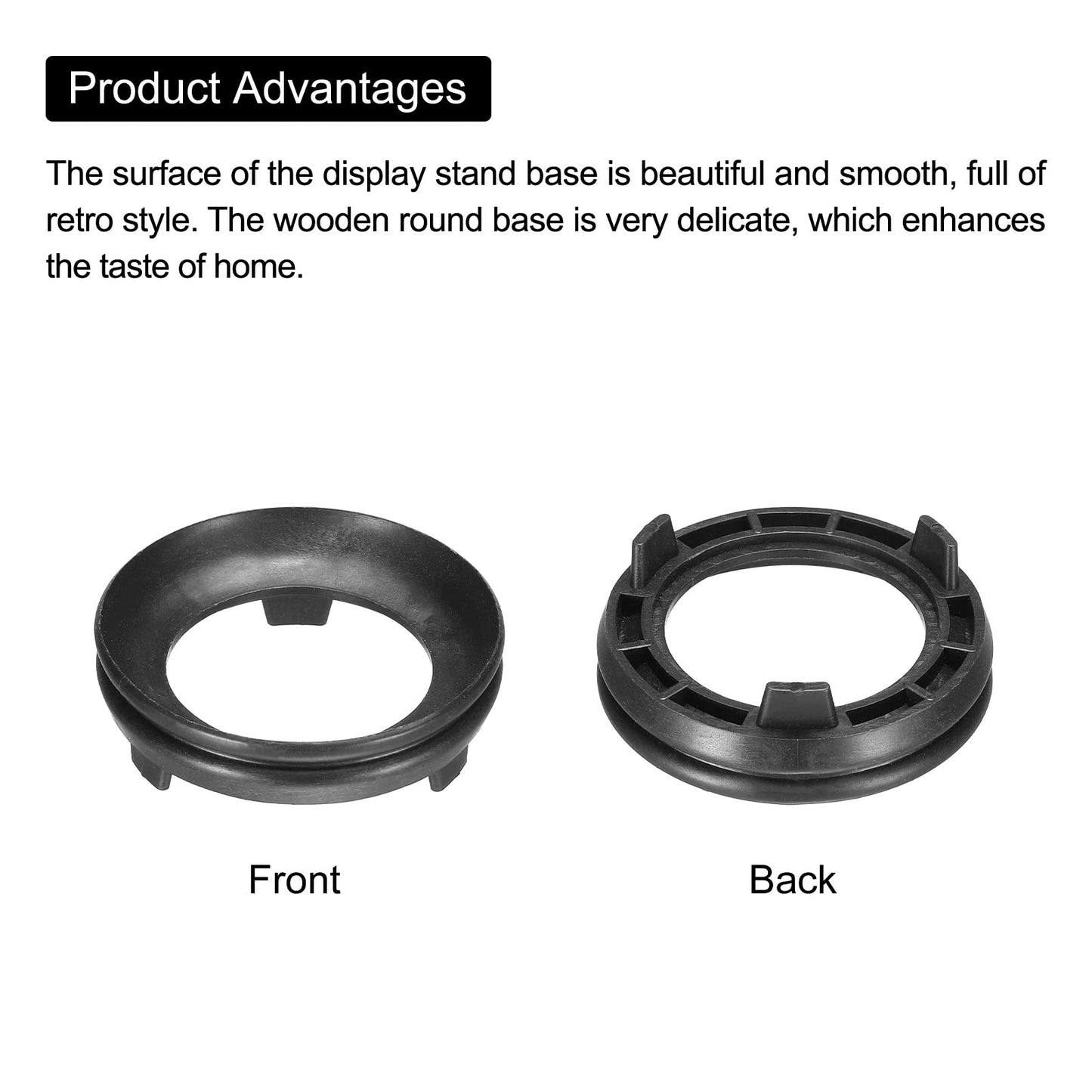 MECCANIXITY Ball Stand Holders Displays Base Diameter 7.5cm Black for Crystal Ball Stone Pack of 10