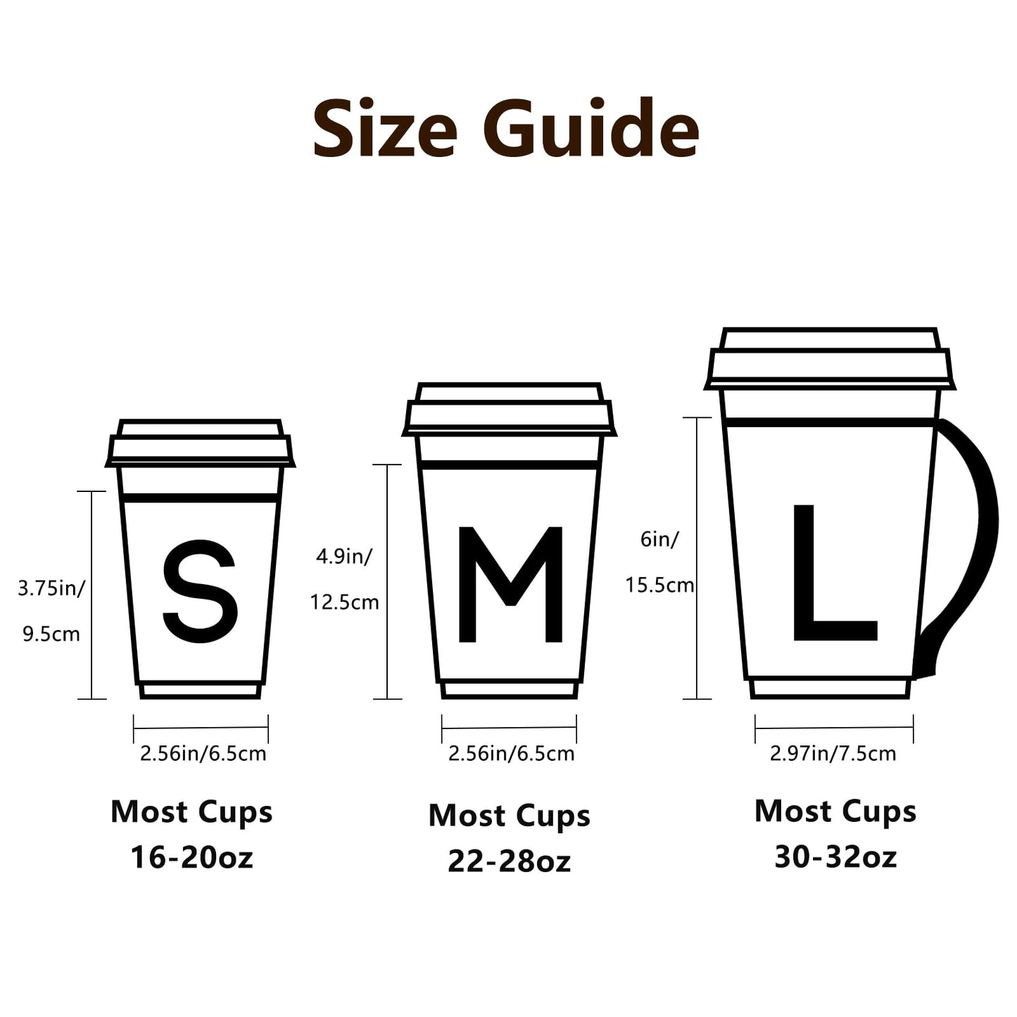 Reusable Neoprene Insulator Sleeve for Iced Coffee & Cold Soda, Coffee Sleeves for Iced & Hot Drinks, Cold Beverage Cooler Compatible with Starbucks, Dunkin (Bow Halloween, Small: 16-18oz)
