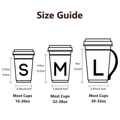Reusable Neoprene Insulator Sleeve for Iced Coffee & Cold Soda, Coffee Sleeves for Iced & Hot Drinks, Cold Beverage Cooler Compatible with Starbucks, Dunkin (Bow Halloween, Small: 16-18oz)