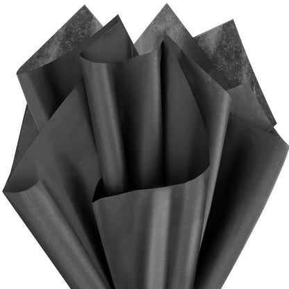 EUSOAR Black Wrapping Tissue Paper, 20x30 inches 50pcs Halloween Present Packing Tissue Paper Bulk, Pom Pom Crafts, for DIY Crafts Decorative Art Crafts Birthday Party Festival