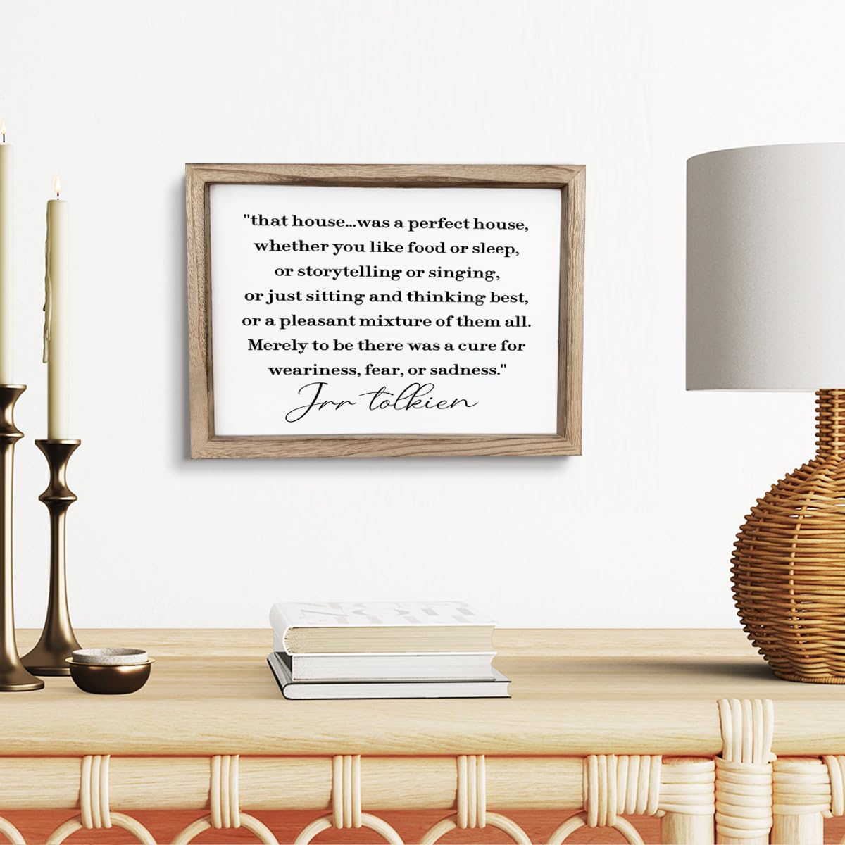 That House Was a Perfect House Wood Sign, Tolkien wood sign, Tolkien Quote Farmhouse Décor, Poetry Gift, Office Decor, Christian Wall Decor, Framed MDF Hanging Signs, Cheer Up Gift