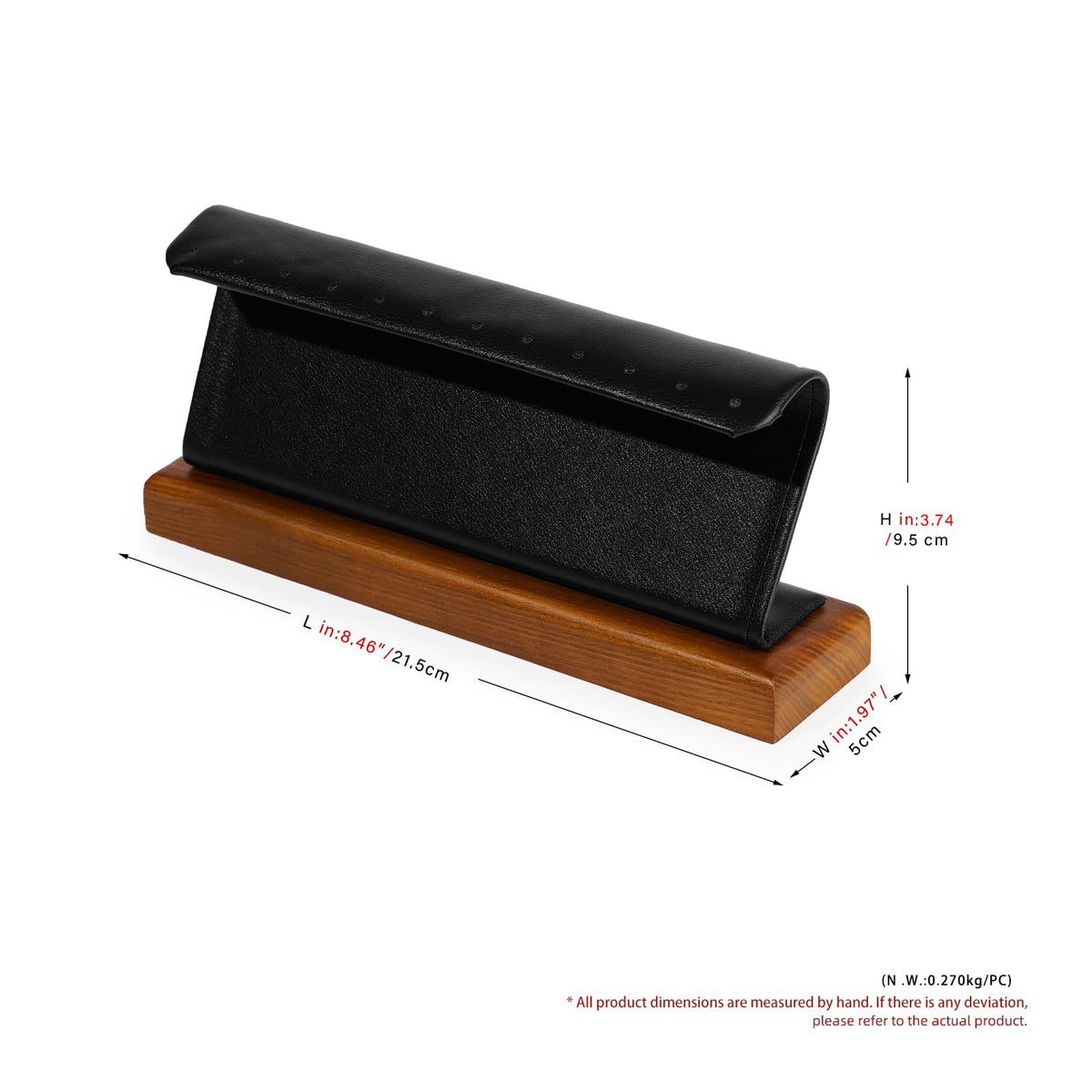 Woodten Solid Wood Jewelry Earrings Display Stand Small Jewelry Display for Long Earrings(Black)