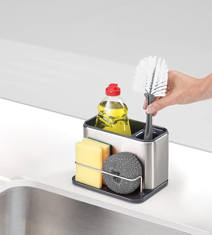 Joseph Joseph Surface Sink Caddy Stainless Steel Sponge Holder Organizer