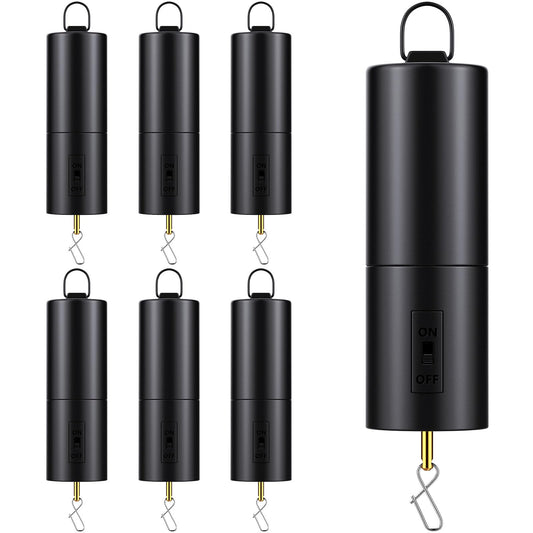 Therwen 6 Pcs Ornament Spinner for Christmas Tree Battery Operated Wind Spinner Motor Rotator Disco Ball Motor Outdoor Hanging Ornament for Halloween Mardi Gras Decoration, No Battery(Black)