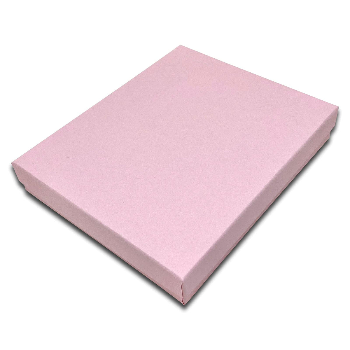 TheDisplayGuys - 25-Pack #65 Cotton Filled Cardboard Paper Jewelry Boxes Gift Case - Pastel Pink (6.2" x 5.2" x 1.1") - for Shipping or Storage