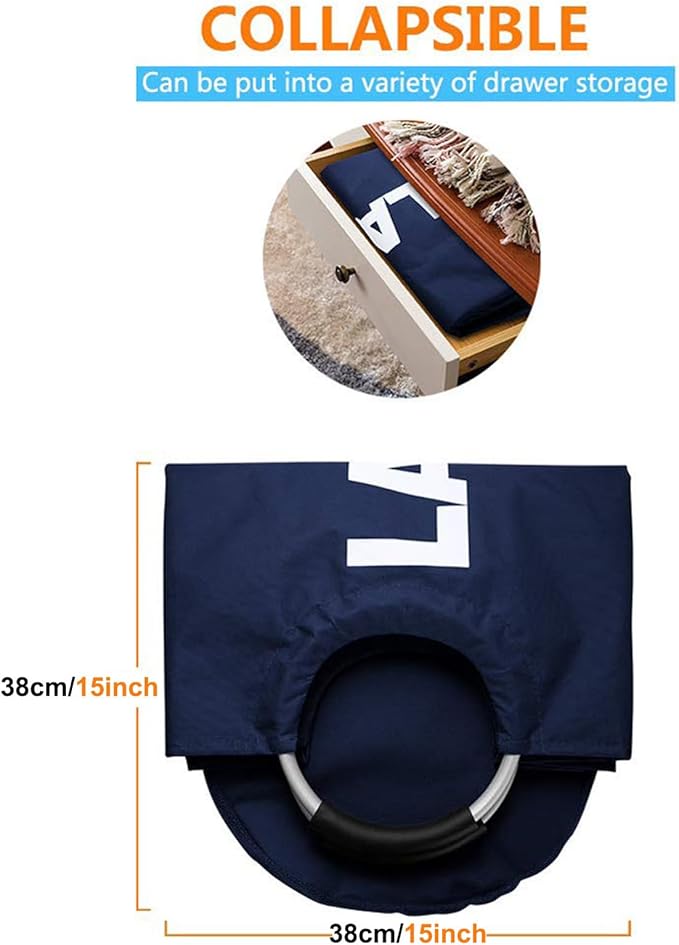Mziart 90L Large Collapsible Laundry Hamper Laundry Basket