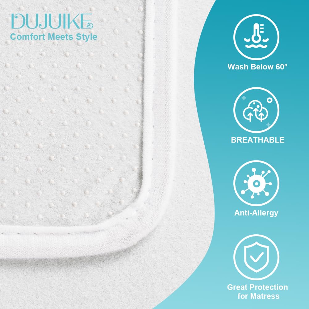 DUJUIKE Mattress Slide Stopper and Gripper, Non Slip Mat for Bed Mattress, Non Slip Rug Pad Underlay Protector Keep Bed and Topper Pad from Sliding for Sofa, Mattresses (Grey, 71 x 78 inch)