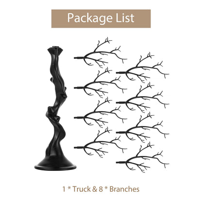 Sziqiqi Small Artificial Tree for Table Centerpiece Black Fake Trees 1.9FT Faux Tree for Party Birthday Garden Home Halloween Decorations Gothic