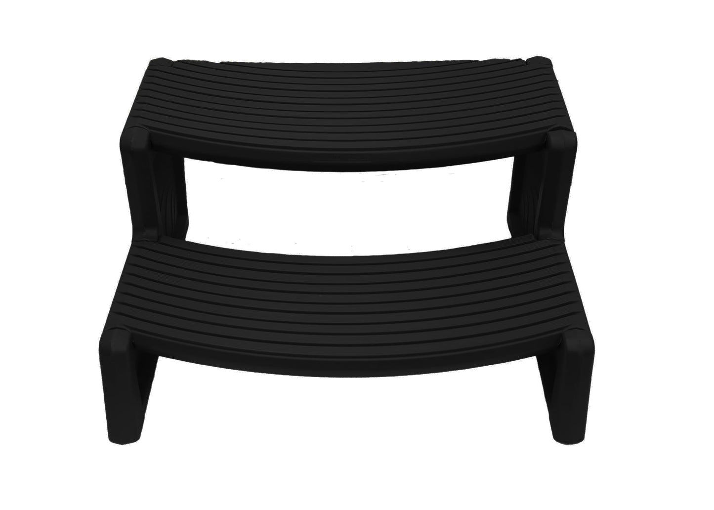 Confer Plastics Resin Multi Purpose Outdoor Non Slip Portable Spa and Hot Tub Handi-Step Deck Patio Steps Accessories, Black