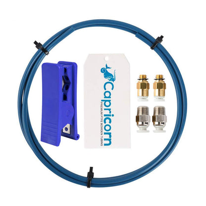 Sovol Creality Capricorn Bowden PTFE Tubing 1M XS Series 1.75MM Filament with 2X PC4-M6 & 2X PC4-M10 Pneumatic Fittings & Tube Cutter for Ender 3/3 Pro/5/CR-10/10S 3D Printer