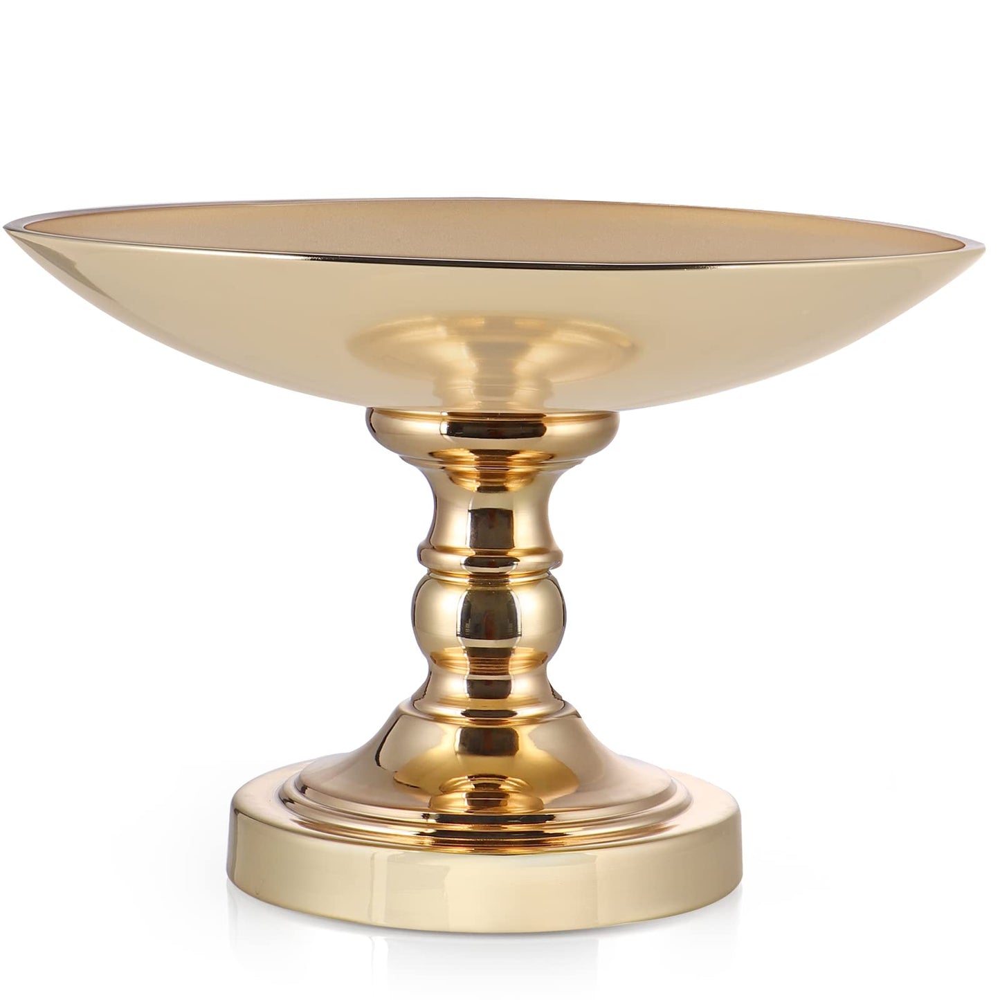 MDLUU 11.8”Large Centerpiece Holder Bowl, Decorative Footed Bowl, Pedestal Fruit Tray for Dining Room Table, Coffee Table, Living Room Decor, 11.8''Dia.×8.6''H (Gold)
