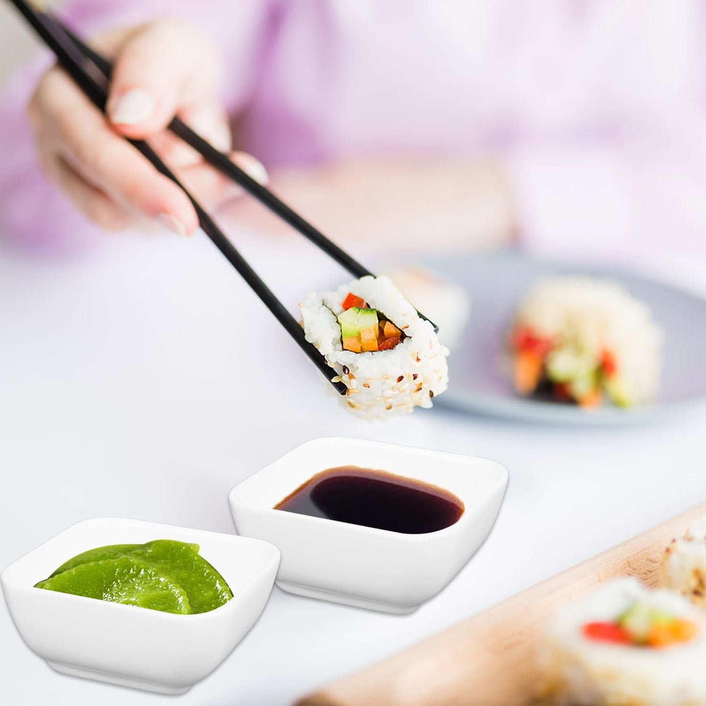 ZSDRTYU Dipping Sauce Cups, 20 Pcs 3 Oz Ceramic Dip Bowls Dipping Bowls Sauce Cups For Side Dish, Condiments, Sushi And Other Party Supply Dinner