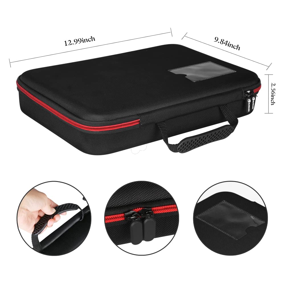 Battery Organizer Storage Box with Tester, Battery Vault Case Fireproof Waterproof Explosionproof Holder Box with Tester BT-168 Checker Carrying Case Container Bag Fit for 200+ Batteries AA AAA C D 9V