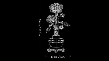 LEGO Botanicals Chrysanthemum Artificial Flower Building Set - Faux Plant Gift for Mothers - Creative Model Kit for Adults to Build - Home Office Decor from the Botanical Collection - 10368