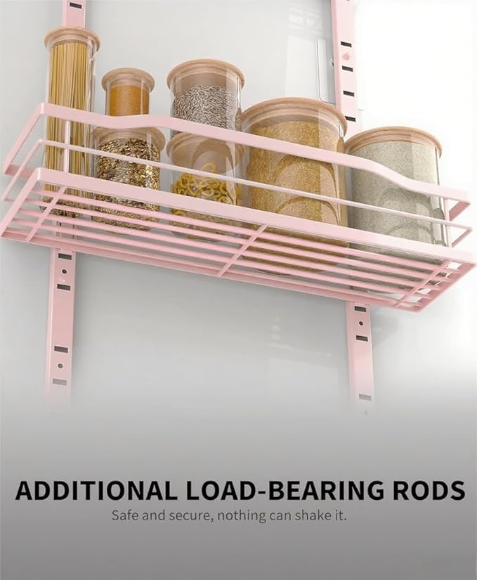 Moforoco Pink 9-Tier Over The Door Pantry Organizer, Pantry Organization and