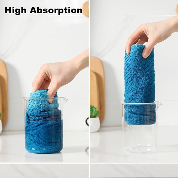 100% Cotton Kitchen Towels and Dishcloths Set