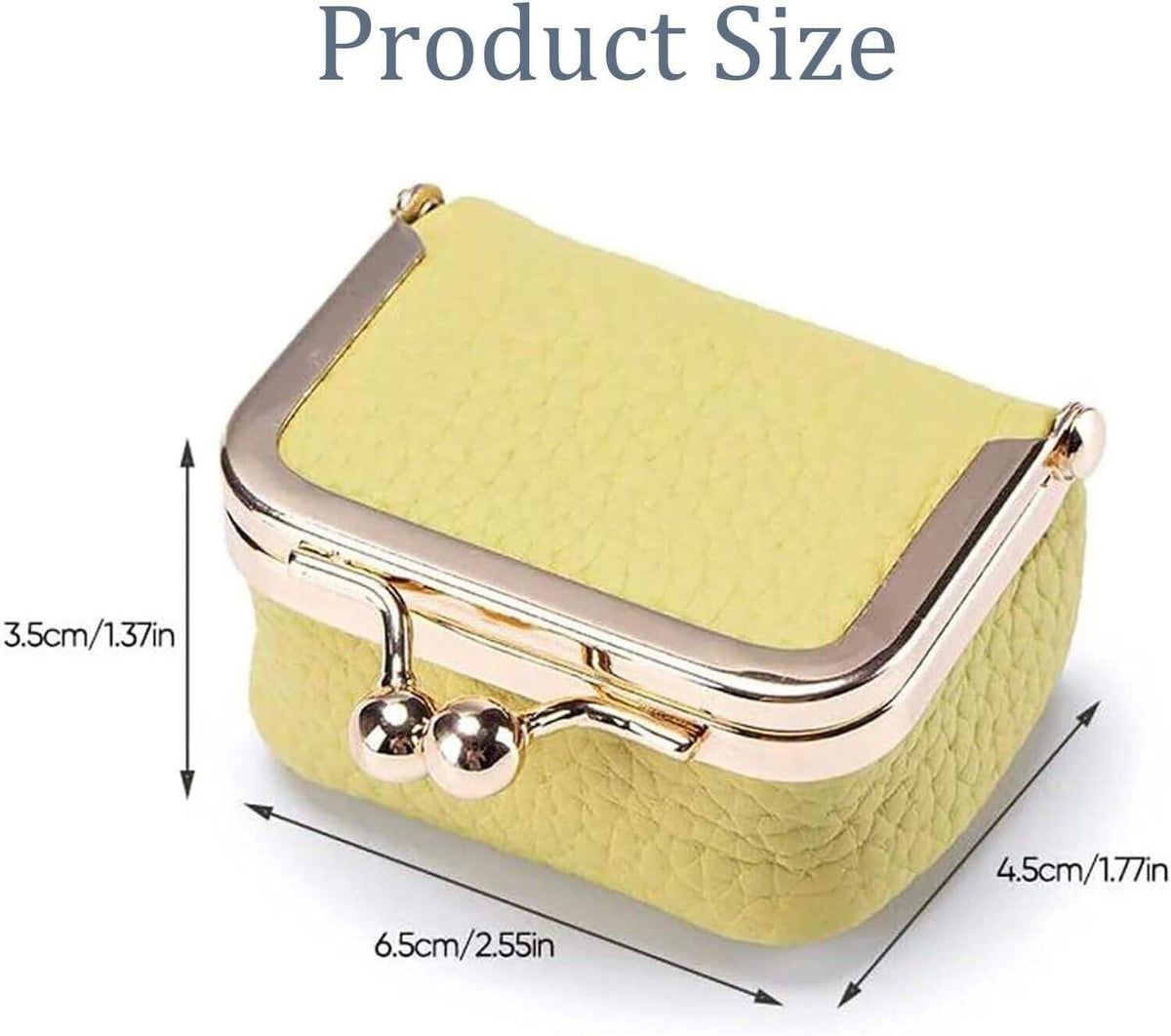 Leather Mini Jewelry Box, Portable Vintage Leather Coin Purse Jewelry Box with kiss Lock, Mini Travel Ring Box for Earrings/Rings/Necklaces/Bracelets
