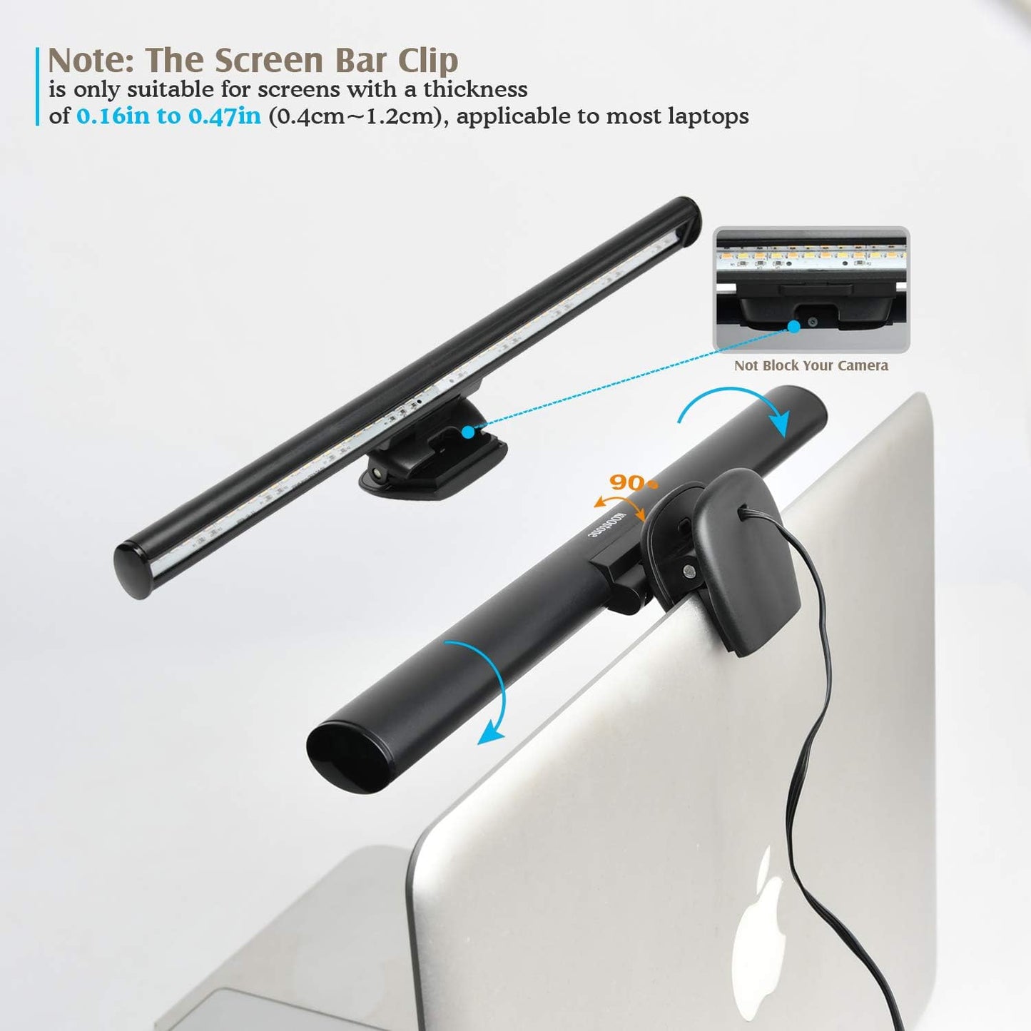 Monitor Light Bar, Computer e-Reading Task Lamp - 3 Color Modes, 10 Brightness Levels, USB Powered