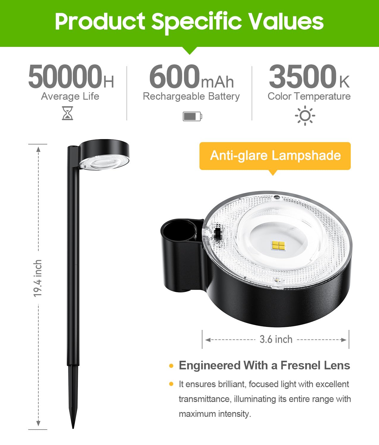 ELECLINK 12 Pack Solar Pathway Lights Outdoor, Solar Powered Landscape Path Light with Bigger LED Lens, Brighter Up to 12 Hrs Waterproof Outdoor Solar Light for Yard Garden Walkway Driveway Sidewalk