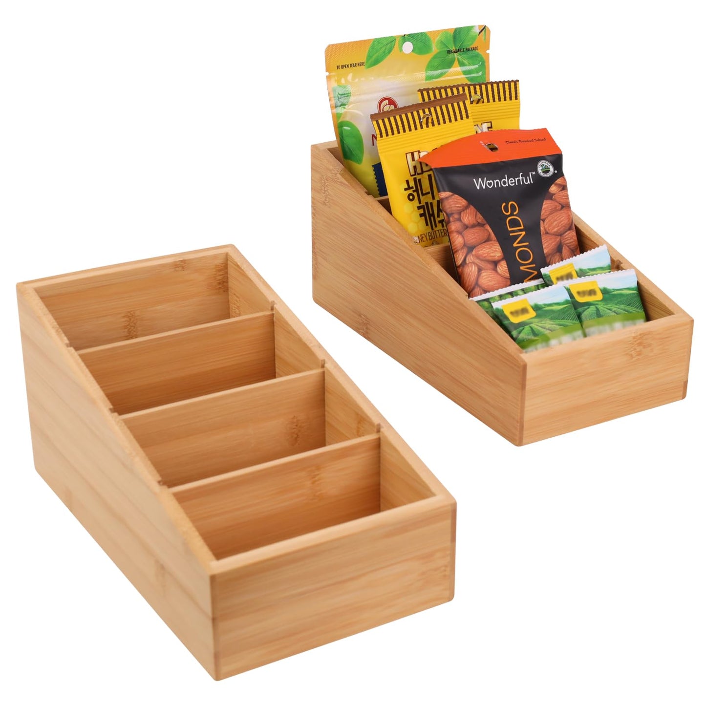HTB Salt and Pepper Cellar Set With Holder & 2pcs Snack Organizer