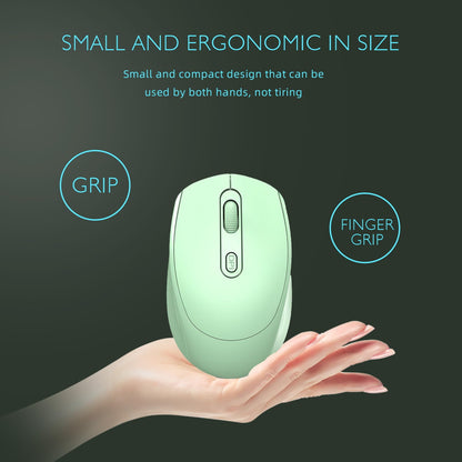 ONE-UP Wireless Mouse, 2.4G, Silent, USB Nano Receiver, for Laptop, Chromebook, PC, Mac, Windows and School Work (Black)