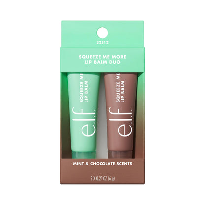 e.l.f. Squeeze Me More Lip Balm Duo, Moisturizing Balm For A Sheer Tint Of Color, Made With Hyaluronic Acid, Vegan & Cruelty-Free, Cherry & Bubblegum