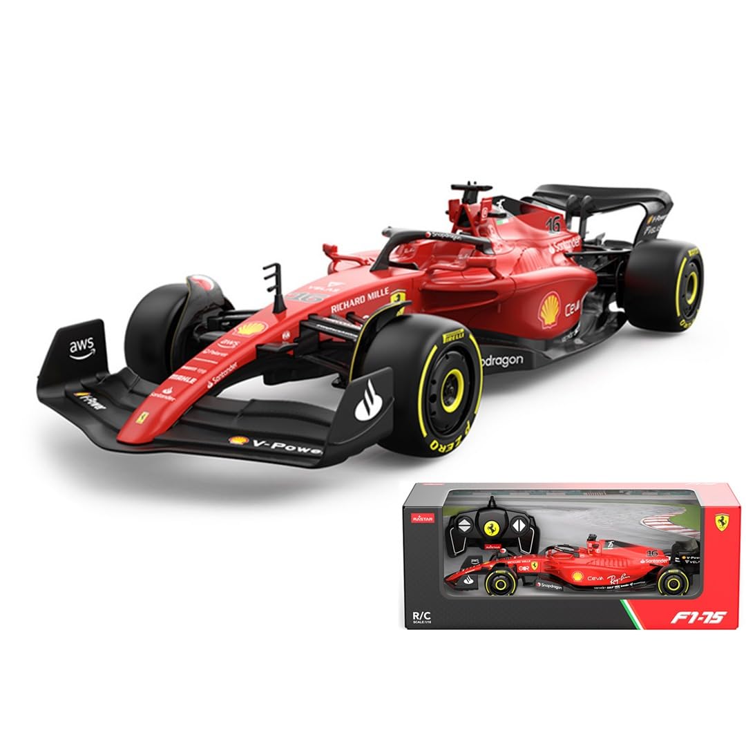 Ferrari F1 F1-75 RC Car (1:18 Scale) - 2022 Formula 1 remote control car Drivers - Charles LeClerc + Carlos Sainz Drive To Survive