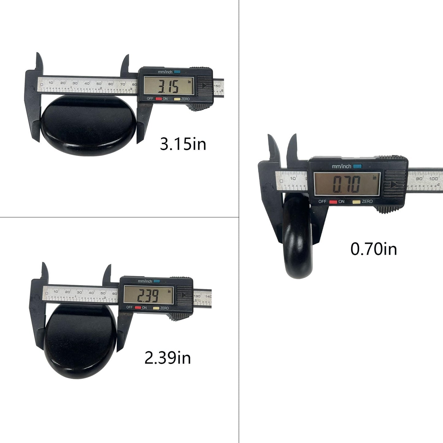 MINGJISHIYE Hot Stones Massage Set,6 Piece Set Oval hot Stone 3.15x2.36x0.7 inches.Basalt Home spa, Relaxation, Massage Treatment