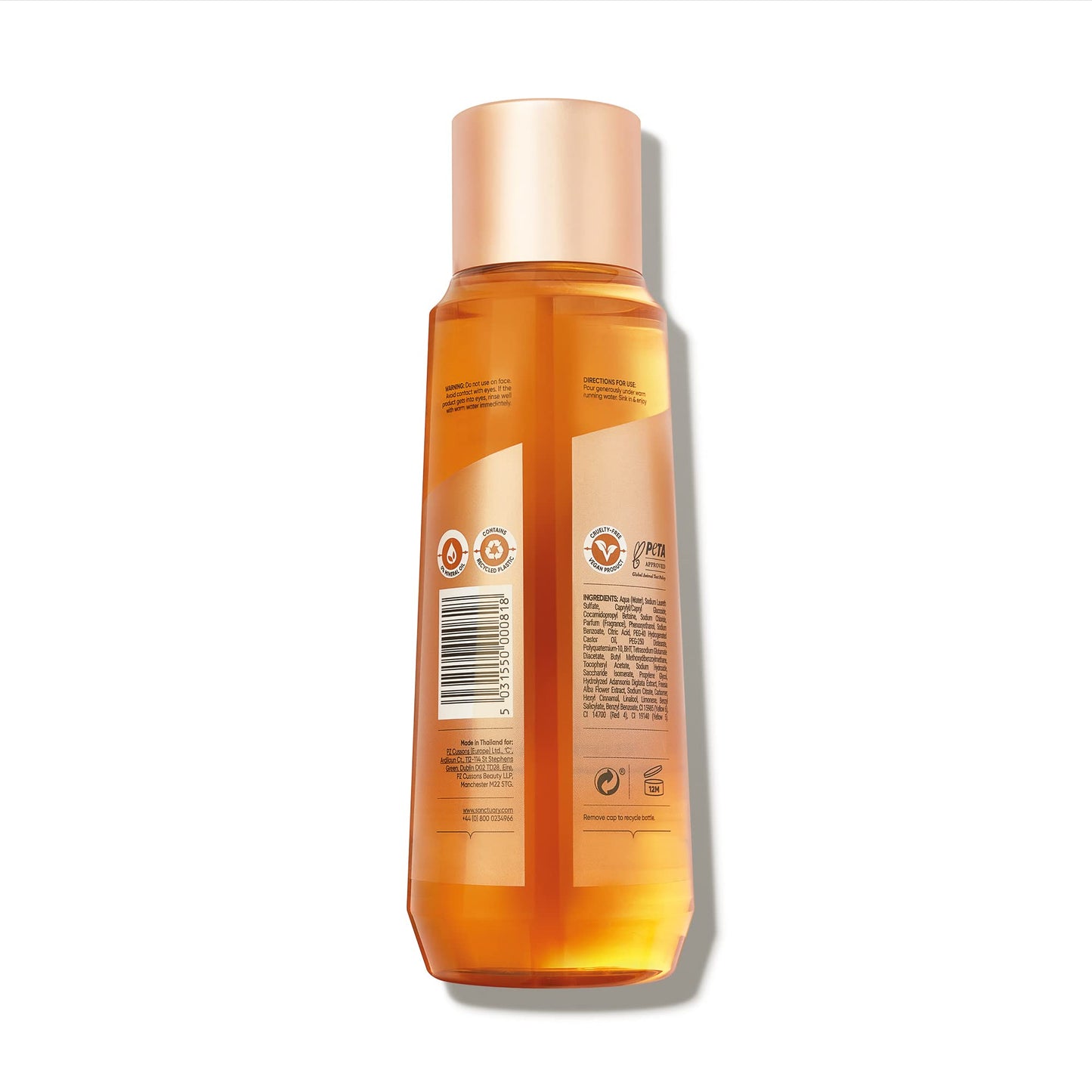 Sanctuary Spa Bath Float, No Mineral Oil, Cruelty Free & Vegan Bubble Bath for Women, 500ml
