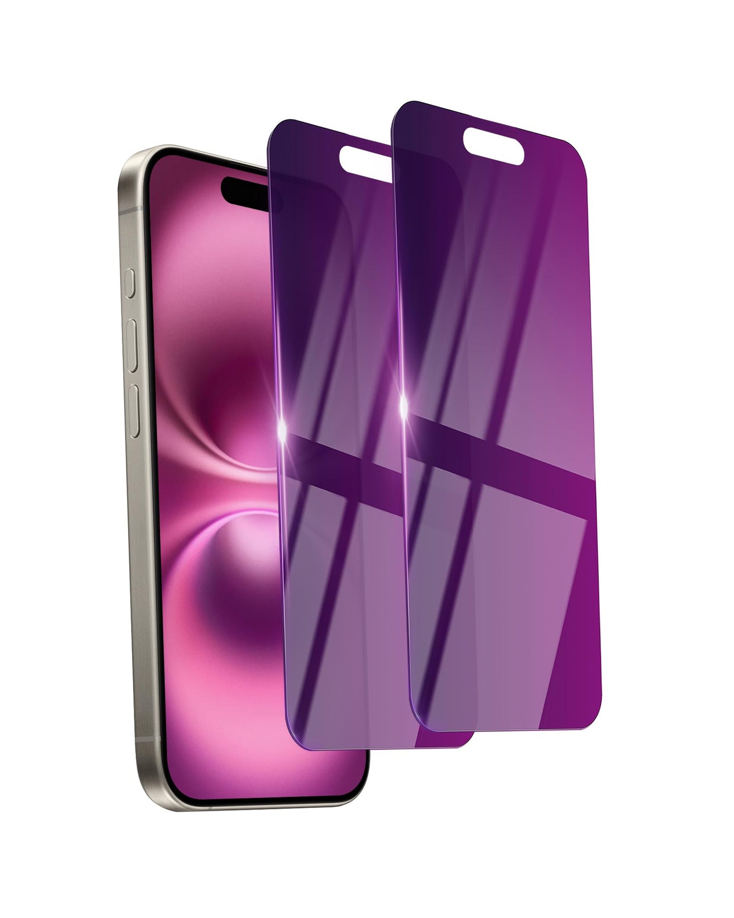 2 Pack Privacy Screen Protector for iPhone 16 Pro Max Tempered Glass 6.9inch Private Saver Anti-Spy Eye Protection Anti-Scratch Full Coverage