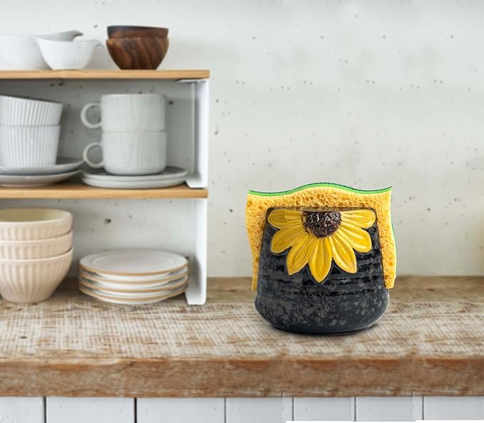 Sunflower Sponge Holder for Kitchen Sink Dish Sponges Holder Fall Autumn Theme