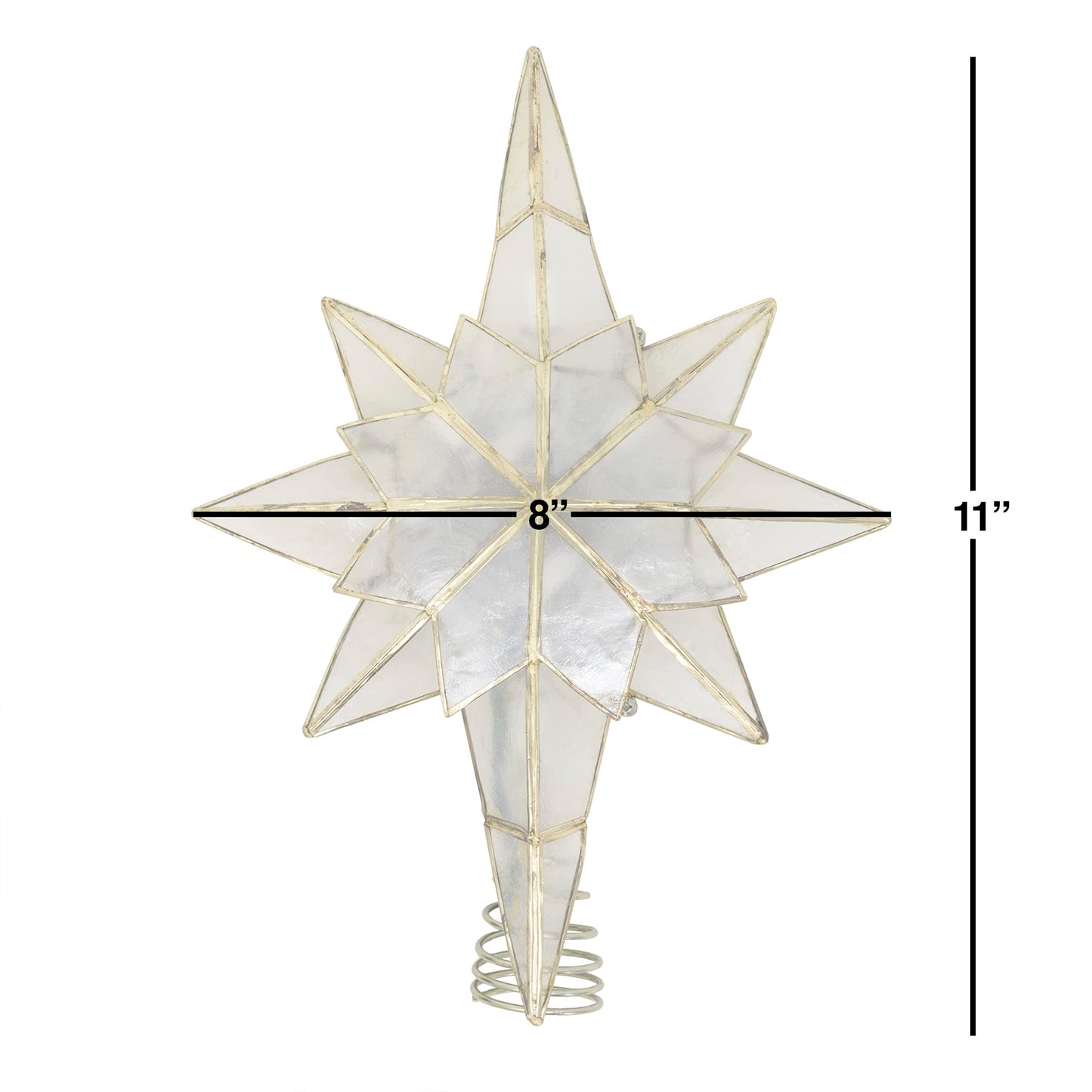 Kurt Adler 10-Light Capiz Star of Bethlehem Clear Treetop