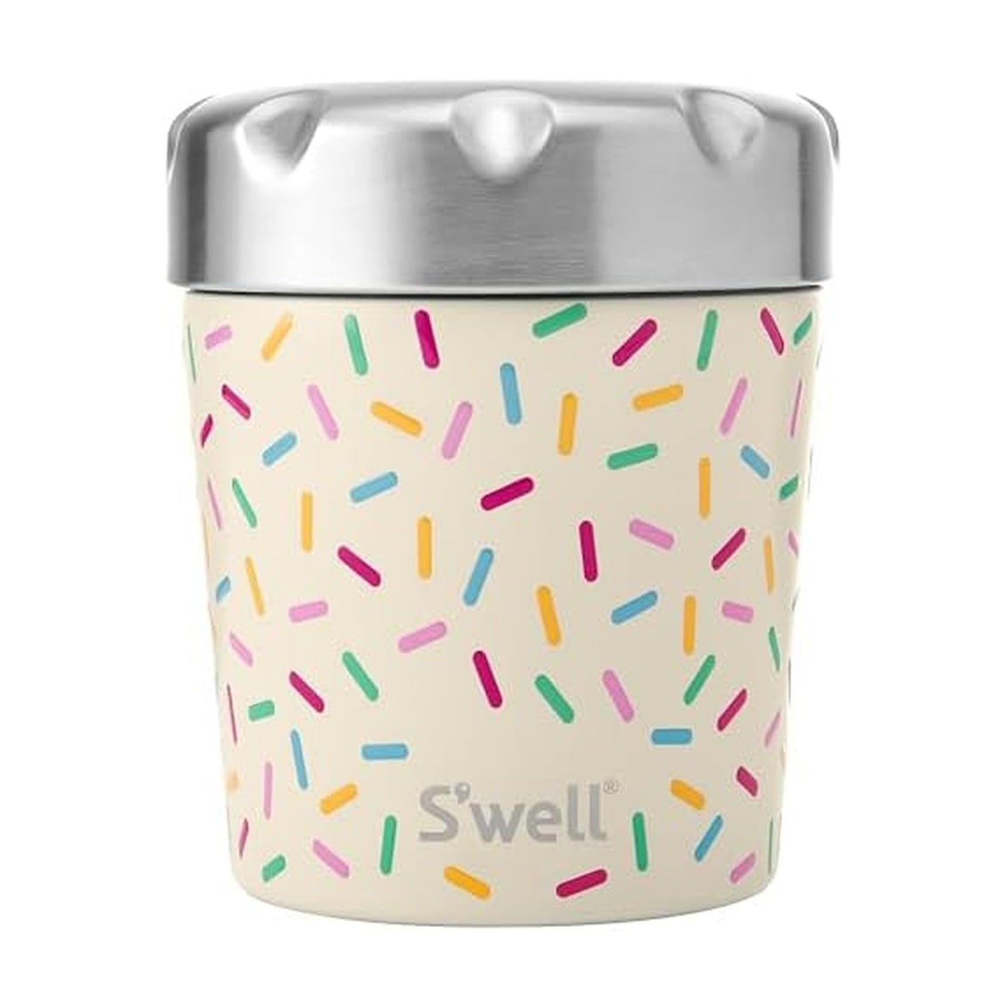 S'well Stainless Steel Ice Cream Chiller, 16oz, Sweet Sprinkle, Triple Layered Vacuum Insulated Container Keeps Ice Cream Frozen For Up To Four Hours, BPA Free