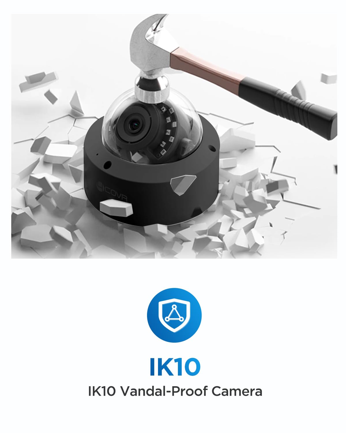 4COVR 4K PoE 32 Channel Security Camera System AI Human Vehicle Detection, 24Pcs 8MP IK10 Vandal-Proof Dome IP Camera IP67 with Mic, 4K UHD NVR 8TB HDD, Commercial Surveillance Outdoor, LY54AB8M3224