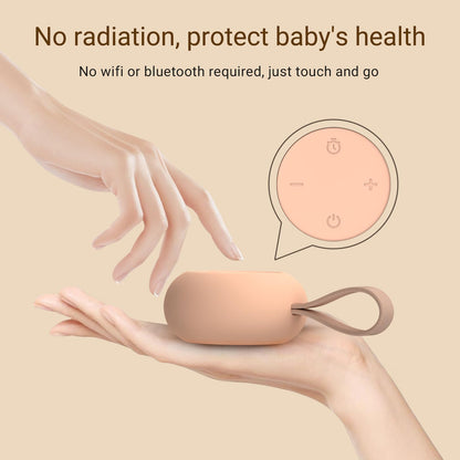 Portable Baby Sound Machine [White Noise for Babies Kids Adults][Timer Function][12 Soothing Sounds][Sleep Boombox] 15 Hours Battery Life, Travel,Registry,Gifts,Shower,Clips on Baby Stroller.Peach