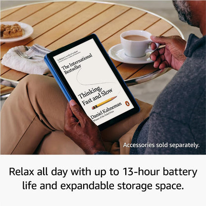 Amazon Fire HD 10 tablet (newest gen), built for relaxation, 10.1" vibrant Full HD screen, octa-core processor, 3 GB RAM, up to 13-h battery life, (2023 release), 32 GB, Lilac, with adverts