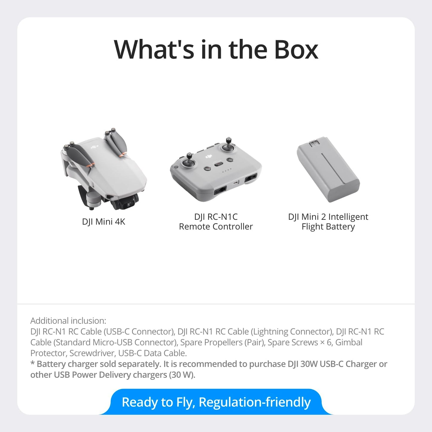 DJI Mini 4K, Drone with Camera 4K Professional, Under 249 g, 3-Axis Gimbal Stabilization, 10km Video Transmission, Auto Return, Wind Resistance, 31-Min Max Flight Time, Intelligent Flight